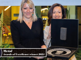 The Metal category was won by Laguiole en Aubrac’s Gourmet Kitchen Knives. They were presented the Tableware International Award of Excellence by Indiria Franca, international business director, NY NOW.