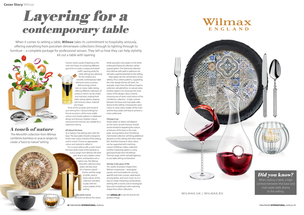 Tableware HoReCa October/November 2024